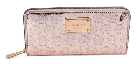 michael kors black rose purse|Michael Kors rose gold wallet.